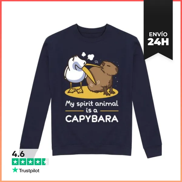 Sudadera Unisex My Spirit Animal Is A Capybara 2 LaTostadora