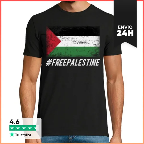 Camiseta Hombre Clásica Palestina Libre LaTostadora