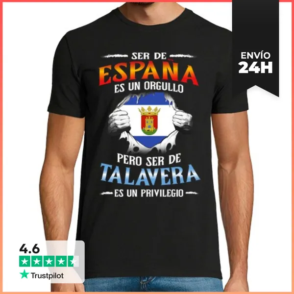 Camiseta Hombre Clásica Ser De España Es Un Orgullo Pero Ser De