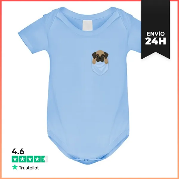 Body Bebé Perro Bullmastiff Bolsillo LaTostadora