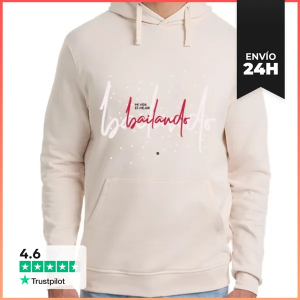 Sudadera Unisex Con Capucha Mi Vida Es Mejor Bailando Fc