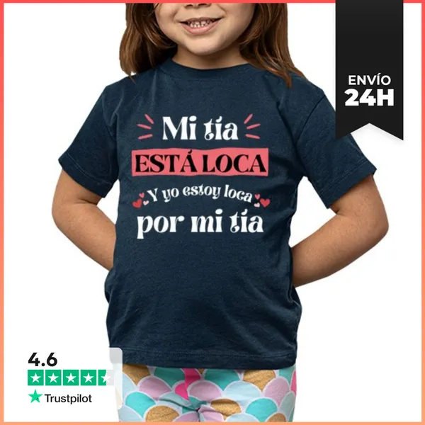 Camiseta Clásica Para Niños Mi Tía Está Loca Y Yo Estoy Loca Por