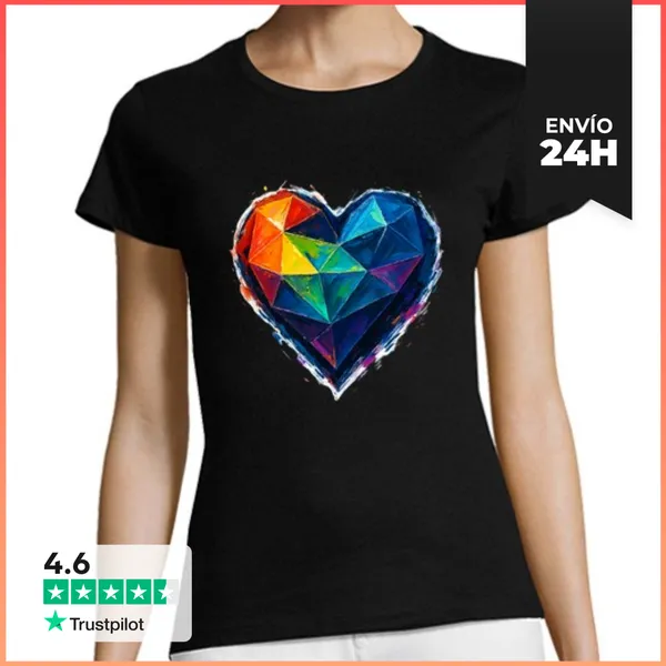 Camiseta Mujer Clásica Amor - Amor - San Valentín - Corazón Low