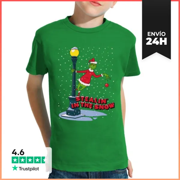 Camiseta Clásica Para Niños Stealing In The Snow LaTostadora