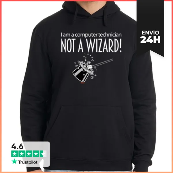 Sudadera Unisex Con Capucha Not A Wizard LaTostadora