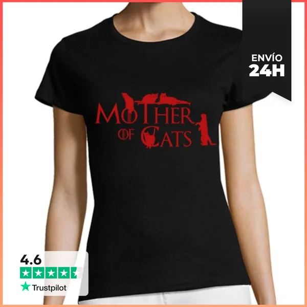 Camiseta Mujer Clásica Mother Of Cats LaTostadora