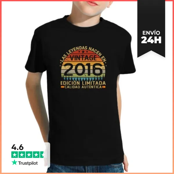 Camiseta Clásica Para Niños Las Leyendas Nacen En 2016 Vintage 10