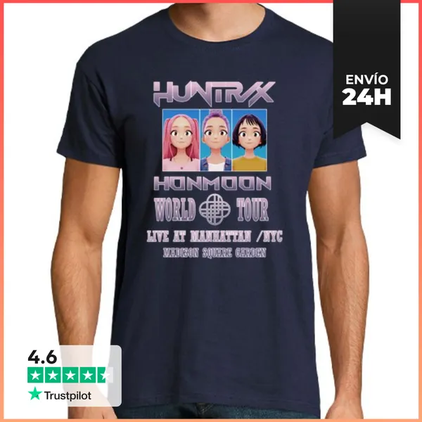 Camiseta Hombre Clásica Hutrix World Tour Nyc LaTostadora