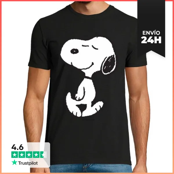Camiseta Hombre Clásica Snoopy Relajado LaTostadora