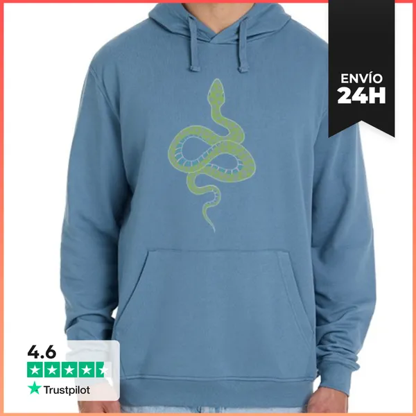 Sudadera Unisex Con Capucha Serpiente LaTostadora