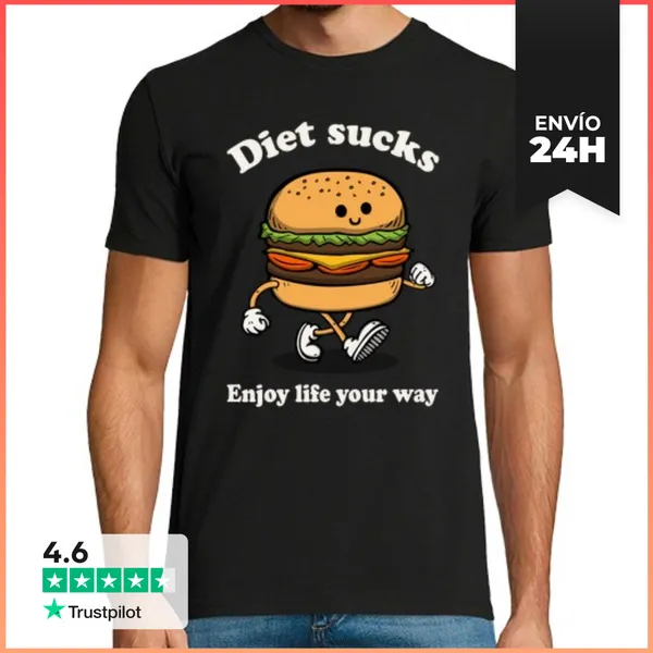 Camiseta Hombre Clásica Diet Sucks LaTostadora