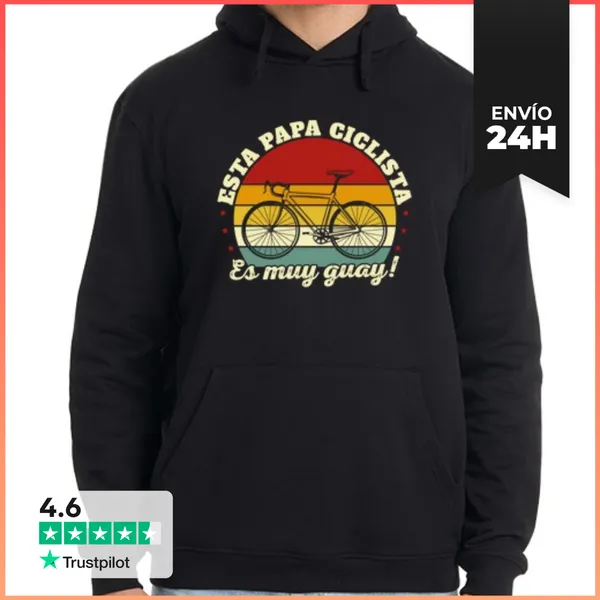 Sudadera Unisex Con Capucha Este Papá Ciclista Es Muy Guay