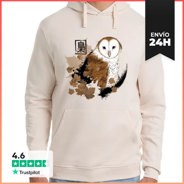 Sudadera Unisex Con Capucha Lechuza LaTostadora