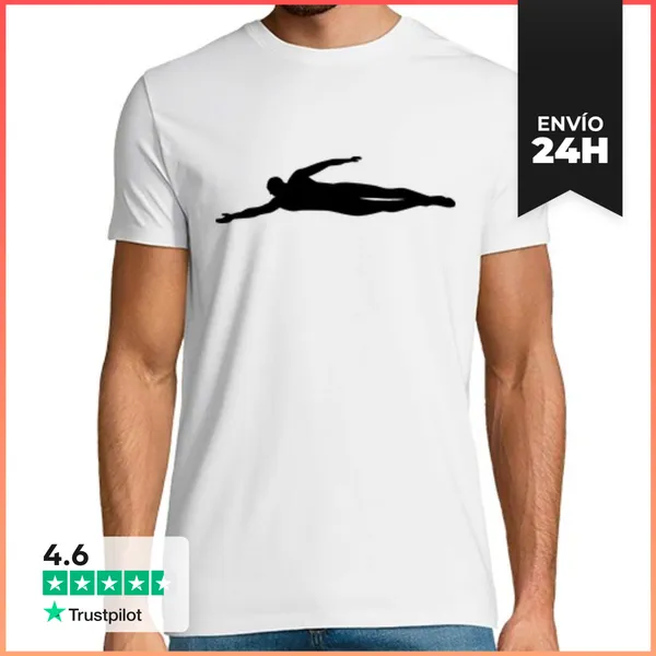 Camiseta Hombre Clásica Nadador Natación LaTostadora