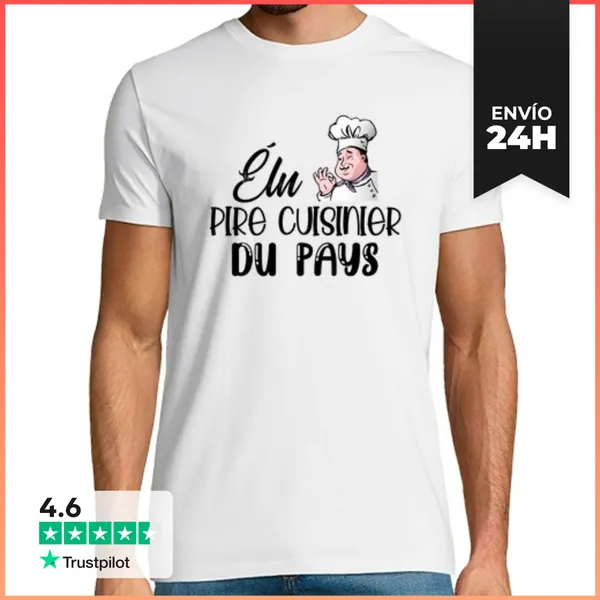 Camiseta Hombre Clásica Peor Cocinero Del País LaTostadora