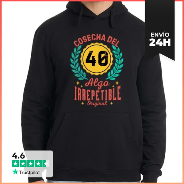 Sudadera Unisex Con Capucha Cosecha Del 1986 Algo Irrepetible