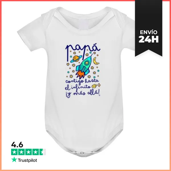 Body Bebé Papá Contigo Hasta El Infinito Y Más Allá LaTostadora
