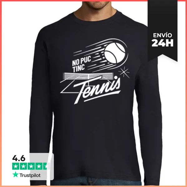 Camiseta Hombre Manga Larga No Puc Tinc Tennis LaTostadora