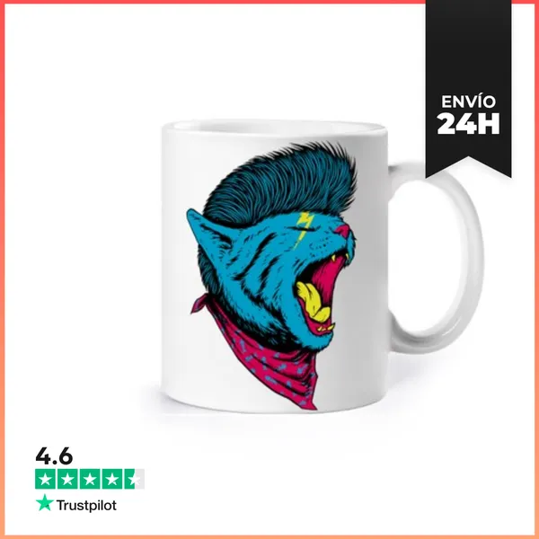Taza Gato Punk LaTostadora