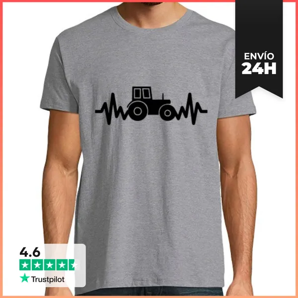Camiseta Hombre Clásica Tractor Es Vida Agricultor LaTostadora