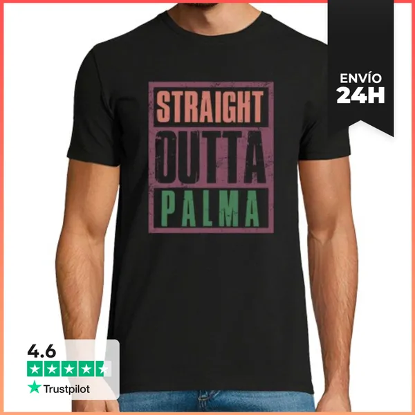 Camiseta Hombre Clásica Straight Outta Palma LaTostadora