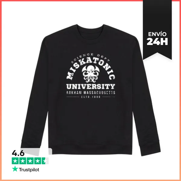 Sudadera Unisex Universidad Miskatonic LaTostadora