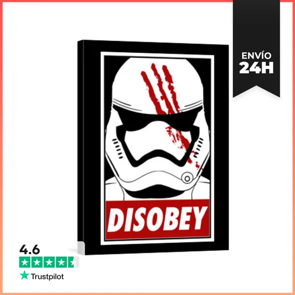 Lienzo Vertical Disobey (black) LaTostadora