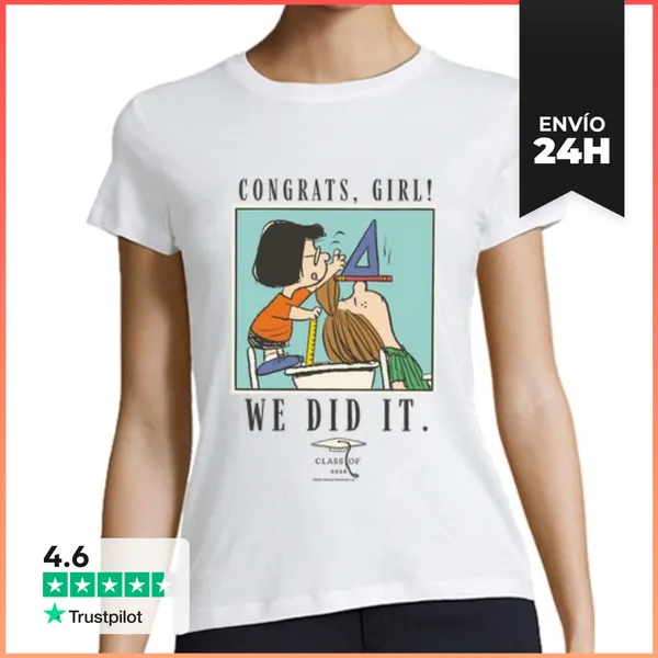 Camiseta Mujer Clásica Congrats Girl We Did It LaTostadora
