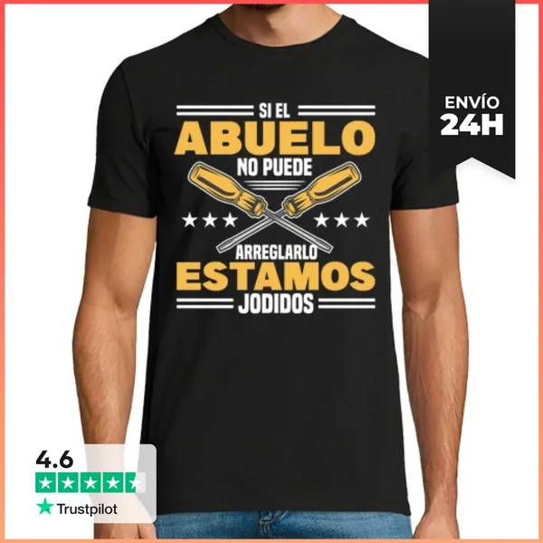 Camiseta Hombre Clásica Si El Abuelo No Puede Arreglarlo
