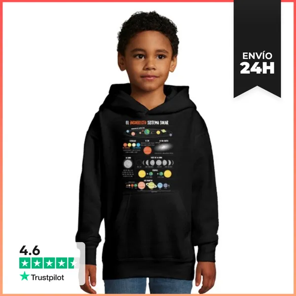 Sudadera Para Niños Con Capucha Sistema Solar LaTostadora