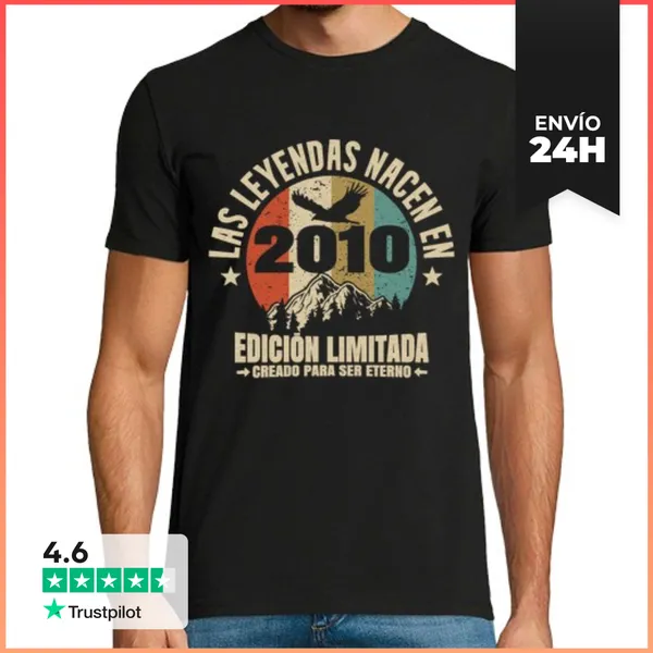 Camiseta Hombre Clásica Las Leyendas Nacen En 2010 LaTostadora