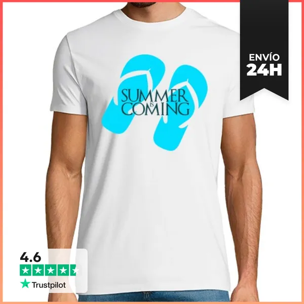 Camiseta Hombre Clásica Summer Is Coming 3 LaTostadora