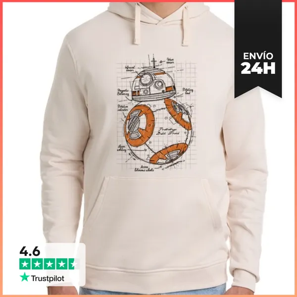 Sudadera Unisex Con Capucha Droid Project : Orange LaTostadora