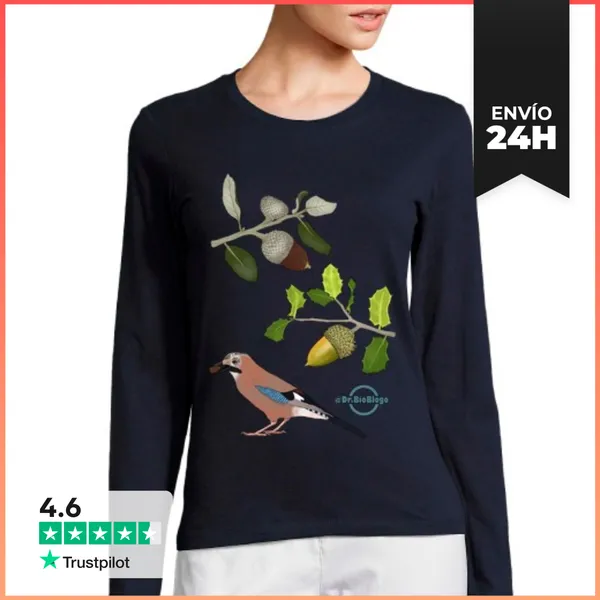 Camiseta Mujer Manga Larga Carrasca Coscoja Mujer Larga