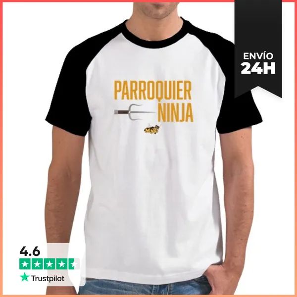 Camiseta Hombre, Estilo Béisbol Parroquier Ninja Baseball