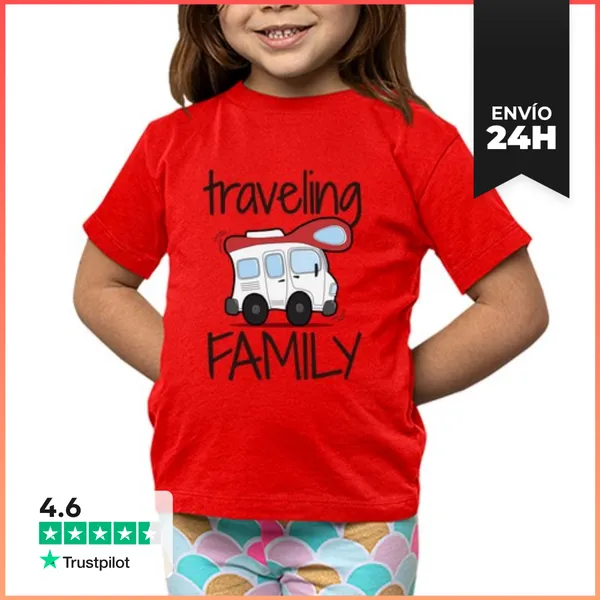 Camiseta Clásica Para Niños Traveling Family LaTostadora