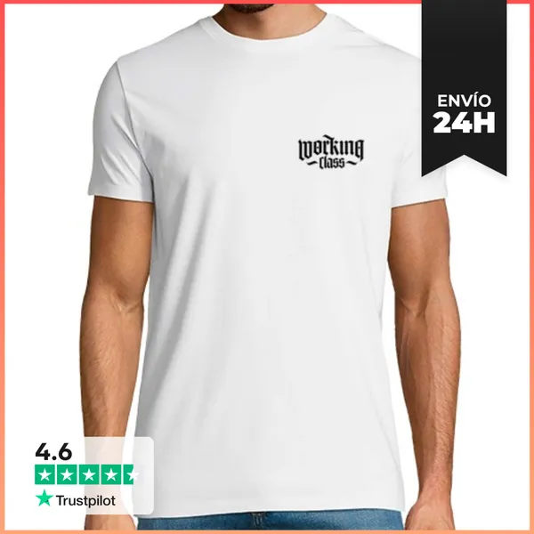 Camiseta Hombre Clásica Working Class Negro LaTostadora