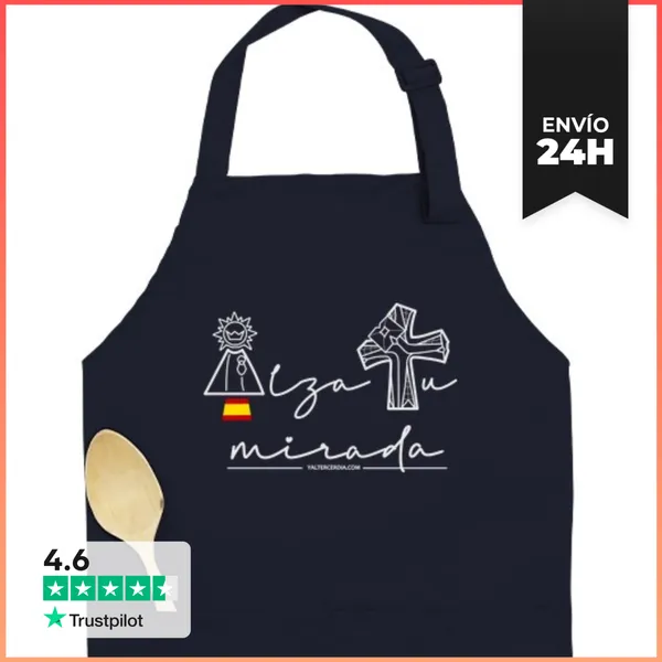 Delantal Premium Con Bolsillo Alza La Mirada Oscuro LaTostadora