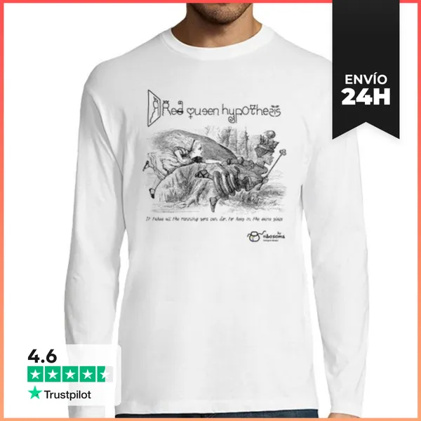 Camiseta Hombre Manga Larga Red Queen Hypothesis ♛ LaTostadora