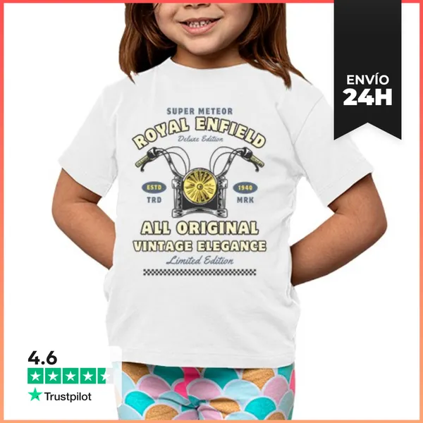 Camiseta Clásica Para Niños Motos Clásicas Estilo 1940 Vintage