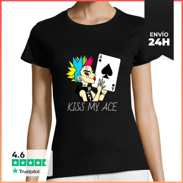 Camiseta Mujer Clásica Besa Mi Trasero LaTostadora
