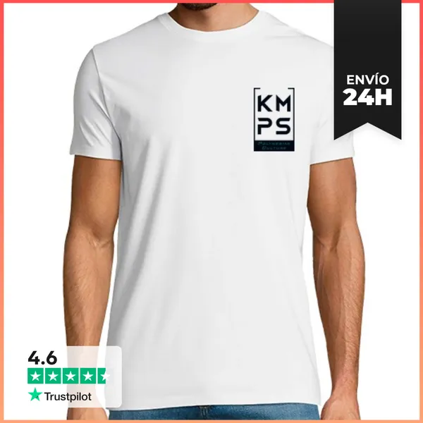 Camiseta Hombre Clásica Hombre, Manga Corta, Blanco, Calidad