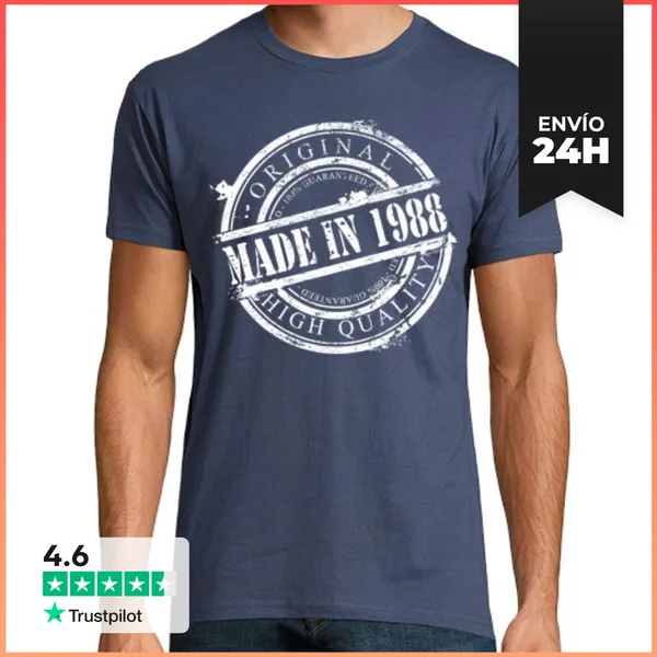 Camiseta Hombre Clásica Made In 1988 LaTostadora