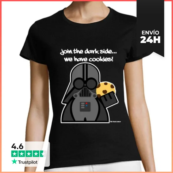 Camiseta Mujer Clásica Dark Side Cookies LaTostadora