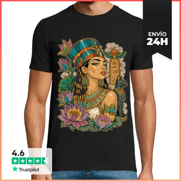 Camiseta Hombre Clásica Reina De Egipto LaTostadora