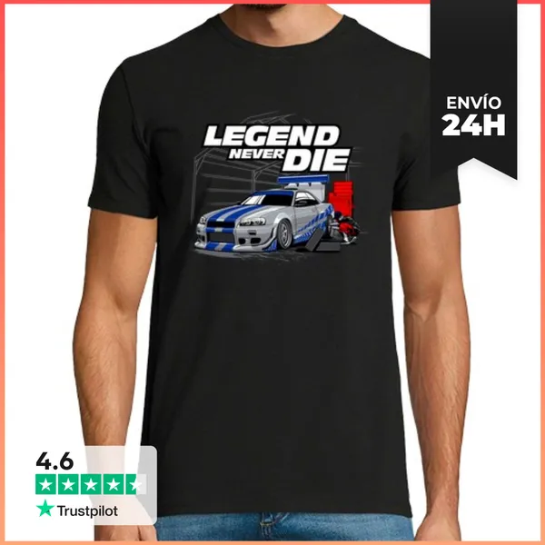 Camiseta Hombre Clásica Legend Never Die LaTostadora