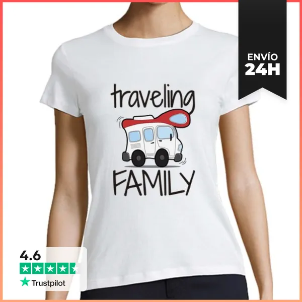 Camiseta Mujer Clásica Traveling Family LaTostadora