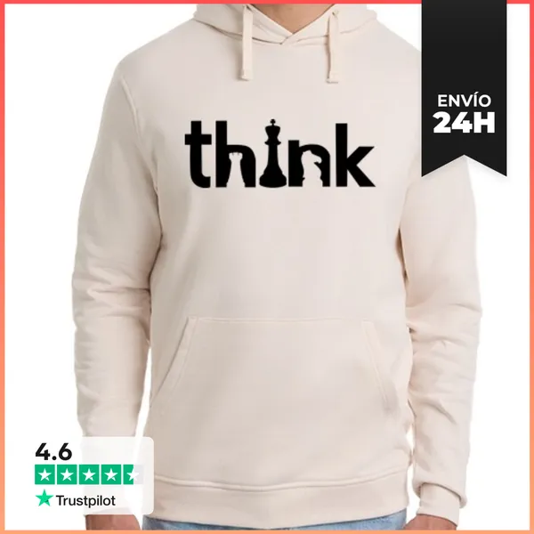 Sudadera Unisex Con Capucha Think LaTostadora