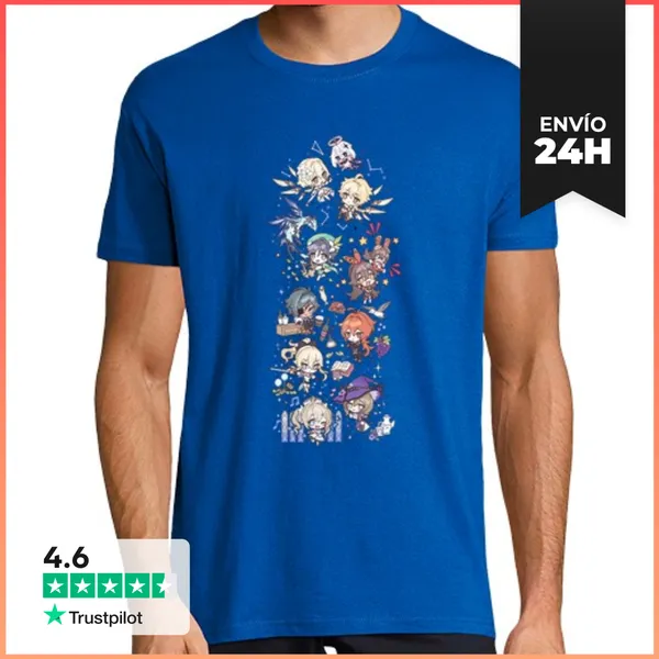 Camiseta Hombre Clásica Genshin Impact Asemblea LaTostadora