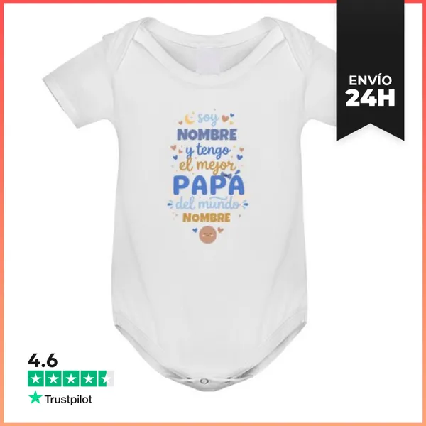 Body Bebé Body Bebé Personalizado - Tengo El Mejor Papá Del Mundo
